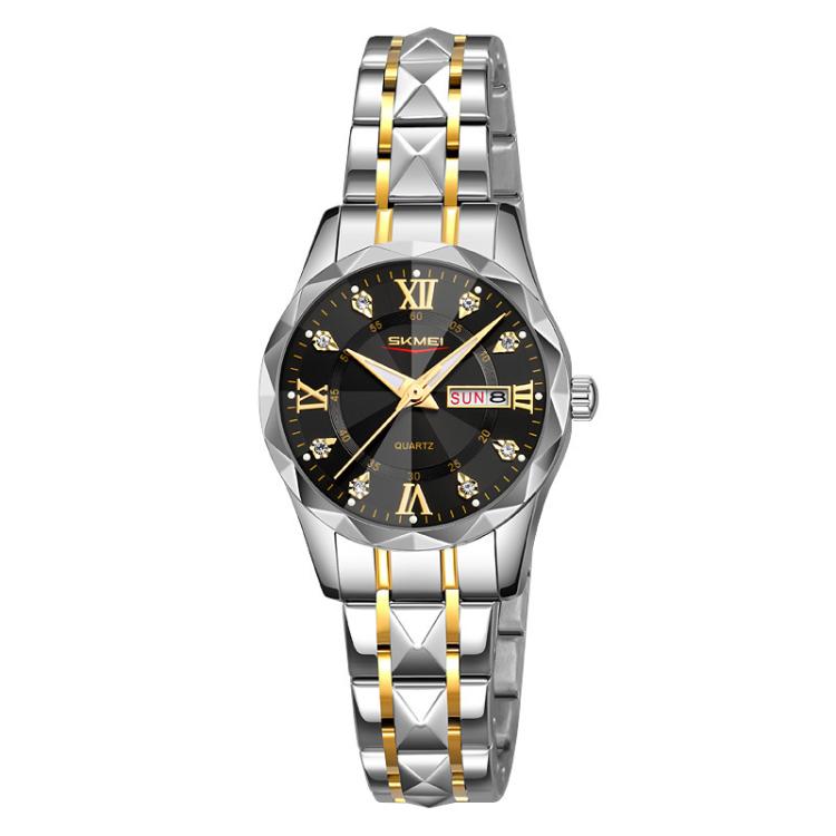 SKMEI Business Casual Watches Diamond Case Luminous Waterproof Quartz Watch