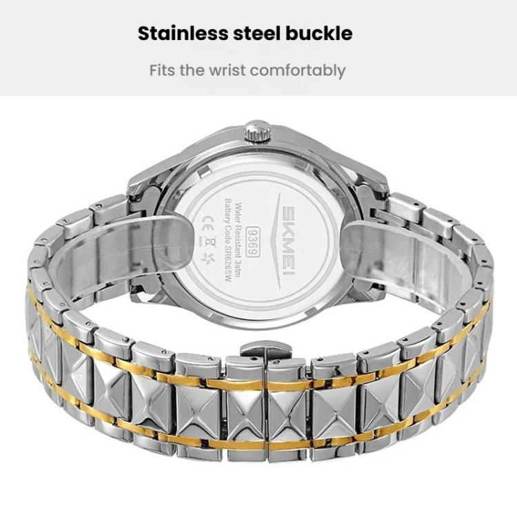 SKMEI Business Casual Watches Diamond Case Luminous Waterproof Quartz Watch