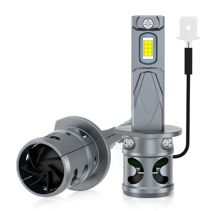 2pcs Direct Plug Mini LED Car Headlight Bulb With Fan Cooling