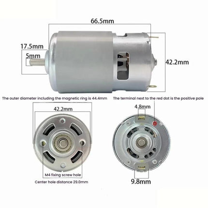775 Micro Motor Garden Tools High Pressure Water Pump Air Pump Equipment Fan DC Motor, 12V 3000RPM, 12V 6000RPM, 12V 12000RPM, 24V 12000RPM