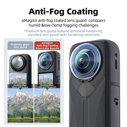 For Insta360 X5 Camera aMagisn Lens Guard Protector Detachable Anti-Scratch Glass Cover, Standard Edition