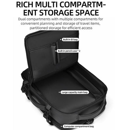 WEIXIER B759 Simple Expandable Men Shoulder Bag Large Capacity Laptop Backpacks