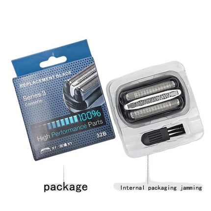 For Braun Series 3 Replacement Foil & Cutter 32B Precision Welded Stainless Steel Shaver Head