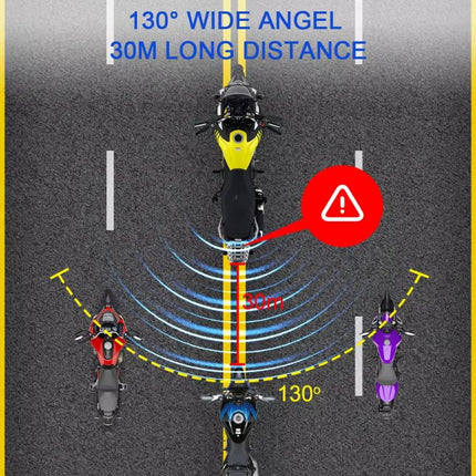 24GHz Motorcycle 30-Meter Blind Spot Radar Detection System Lane Change Assist  for Safe Riding