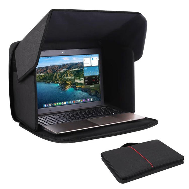 16-Inch Laptop Bag Sun Shade Foldable Anti-Glare Privacy Screen Cover for Outdoor Use