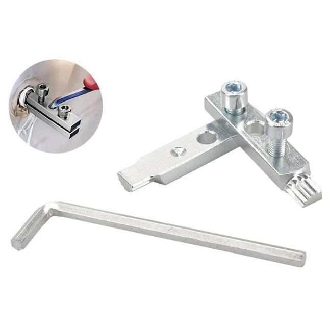 Water Tube Breakage Screw Extractor Faucet Angle Valve Manual Removal Tool, Silver
