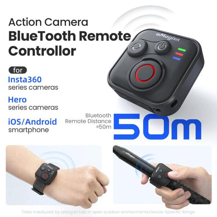 aMagisn Wireless Bluetooth Remote Control for Insta360, GoPro Hero Cameras & Smartphones - 50m Long Range, for Insta360 50m