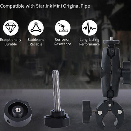 Aluminium Alloy Bracket Adapter Heavy Duty Clamp Bracket, Xpokika S8600 For Starlink Mini 2024, For Starlink Mini 2025