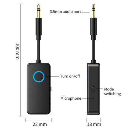 2-In-1 Bluetooth 5.4 Audio Adapter Transmitter/Receiver 3.5mm AUX For Car/TV/Headphones, M30
