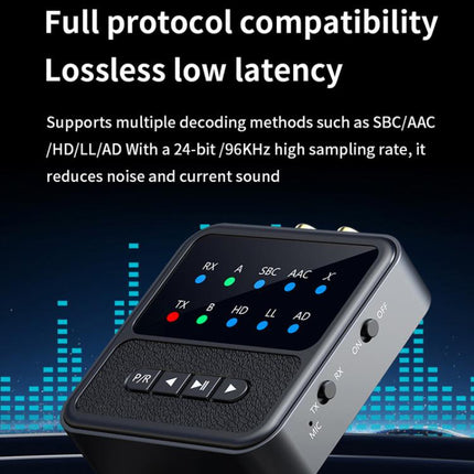 2-in-1 Bluetooth 5.4 Audio Transceiver HiFi Transmitter/Receiver, HD Calls, RCA/3.5mm AUX for Car/Home Stereo, BT200