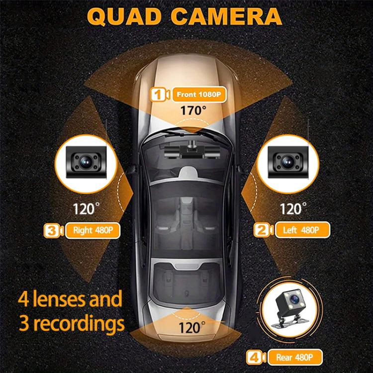 High-Definition 1080P Infrared Night Cision Parking Monitoring Driving Recorder