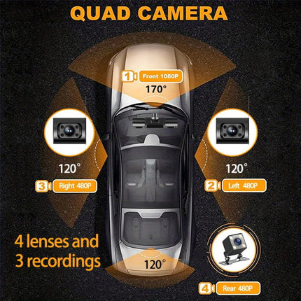 High-Definition 1080P Infrared Night Cision Parking Monitoring Driving Recorder