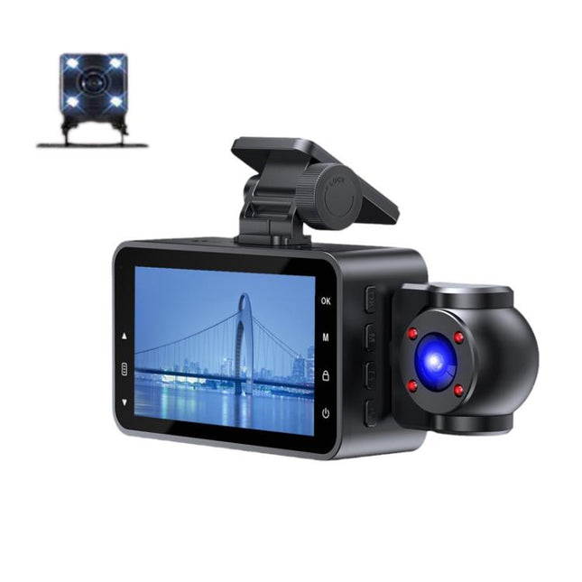 1080P HD Infrared Night Vision XWIFI Interconnected Driving Recorder, Two-recording, Three-recording