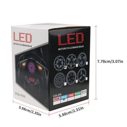 Highlight Motorcycle Rotating Brake Lights LED Tail Lights Modified Car Lights, Windmill, Gear, Bauhinia Flower, Whirlwind, Million Flowers, Compass