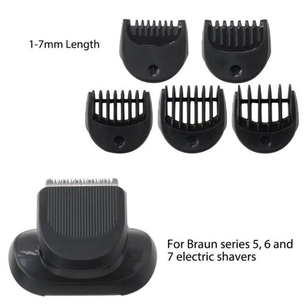 For Braun Series 5/6/7 Shaver Replacement Trimmer Attachment Kit With 5 Guiding Combs, 5/6/7 With 5 Guide Combs