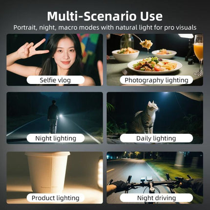 For DJI Action 5 Pro/ Action 4 Flymile 20 LEDs Magnetic Fill Light Rechargeable Video Light 3000K/4440K/8700K Adjustable, For DJI Action 5 Pro/ Action 4