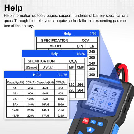 12/24V Multi-Function Car Battery Fault Diagnosis Tester, BT300