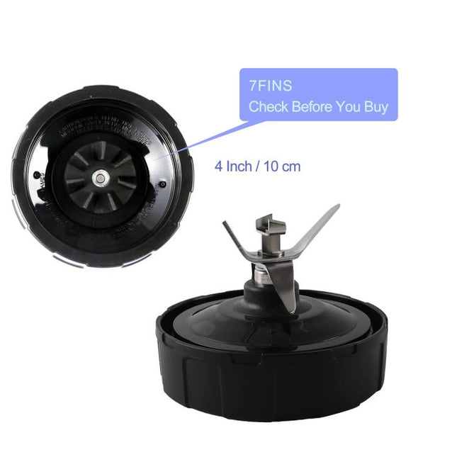 7-Fin Replacement Blade for Ninja Blender Auto iQ Series BL480, BL482, BL642, BL682, 7-Fin Replacement Blade