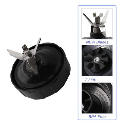 7-Fin Replacement Blade for Ninja Blender Auto iQ Series BL480, BL482, BL642, BL682, 7-Fin Replacement Blade