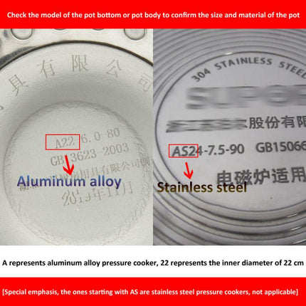 Silicone Sealing Ring/Gasket for Aluminum Pressure Cookers, 16cm, 18cm, 20cm, 22cm, 24cm, 26cm, 28cm, 30cm, 32cm, 34cm, 36cm, 38cm, 40cm, 42cm, 44cm, 46cm
