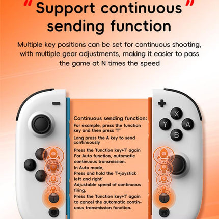 For Nintendo Switch JOY-05 Split Controllers TMR Hall Effect Joysticks, 6-Axis Motion & RGB Lighting