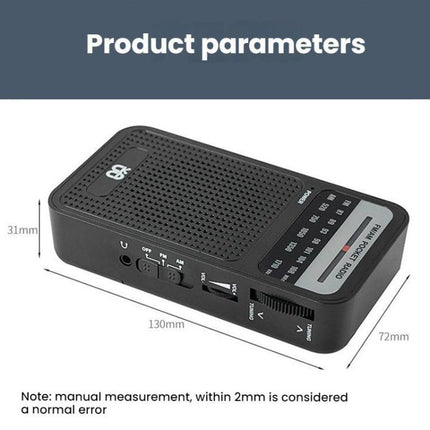 Portable Pointer AM/FM Full Channel Radio