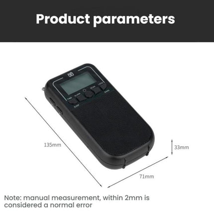 Portable FM/AM/SW Multi-Band High-Sensitivity Clock-Controlled Radio Player, For EU, For US