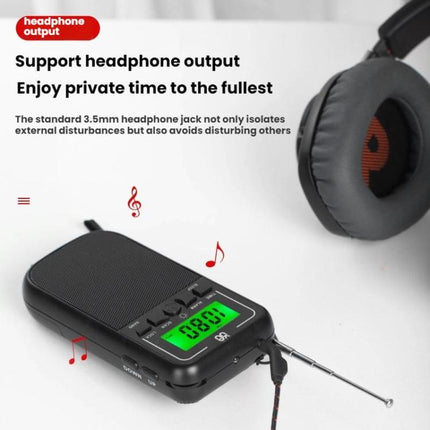 Portable FM/AM/SW Multi-Band High-Sensitivity Clock-Controlled Radio Player, For EU, For US