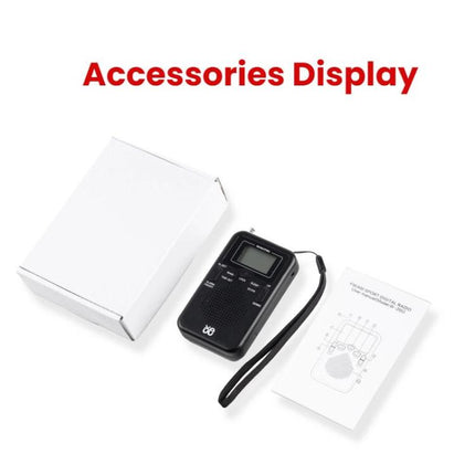 Portable FM/AM Clock-Controlled Stereo Pocket Radio Player, For EU, For US