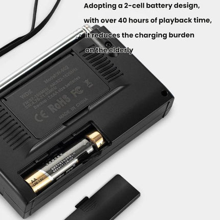 FM/AM/SW Full-Band Portable Clock LCD Clock Control Radio Player, For EU, For US