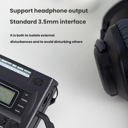 FM/AM/SW Full-Band Portable Clock LCD Clock Control Radio Player, For EU, For US
