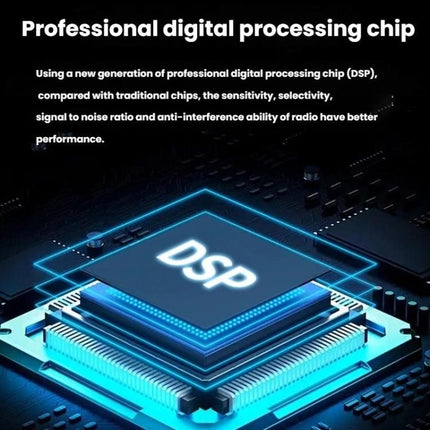 FM/AM/SW Full-Band Portable Clock LCD Clock Control Radio Player, For EU, For US