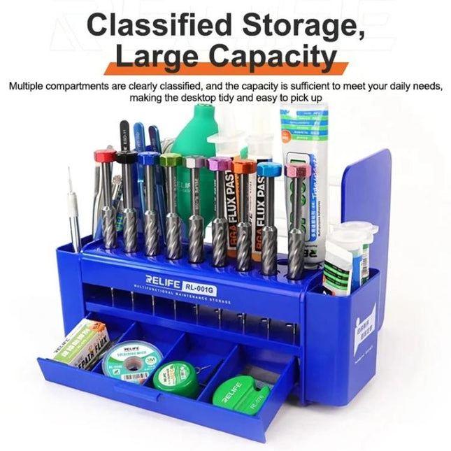 RELIFE RL-001G Desktop Screwdriver Display Rack Repair Tool Storage Rack, RL-001G