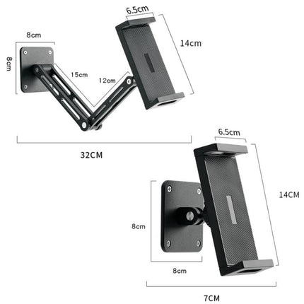4-12.9 Inch Aluminum Alloy Rotating Cantilever Wall Mount For Phones And Tablets, Long Version, Short Version