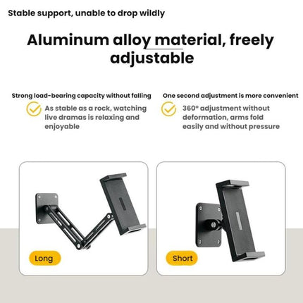 4-12.9 Inch Aluminum Alloy Rotating Cantilever Wall Mount For Phones And Tablets, Long Version, Short Version