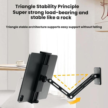 4-12.9 Inch Aluminum Alloy Rotating Cantilever Wall Mount For Phones And Tablets, Long Version, Short Version