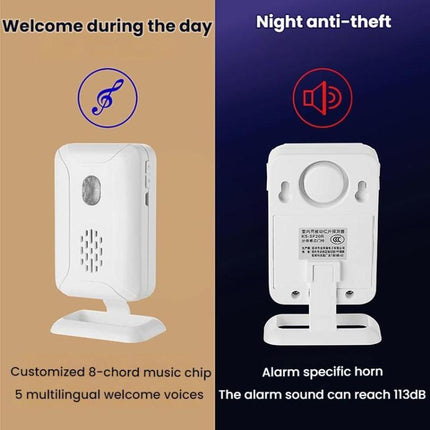 Wireless Infrared Sensor Split Supermarket Welcome Doorbell