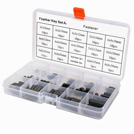 140pcs /Set 3/4/5/6mm Boxed Parallel Pin Dive Shaft Pulley Keys