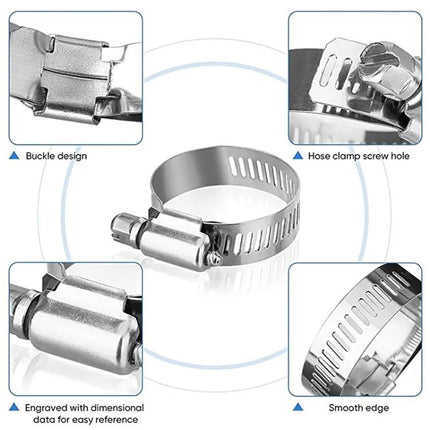 40pcs /Set Stainless Steel American-Style Heavy-Duty Clamp Kit, 40pcs /Set