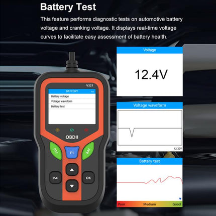 OBD 9-16V Car Battery Fault/Health Tester, V321