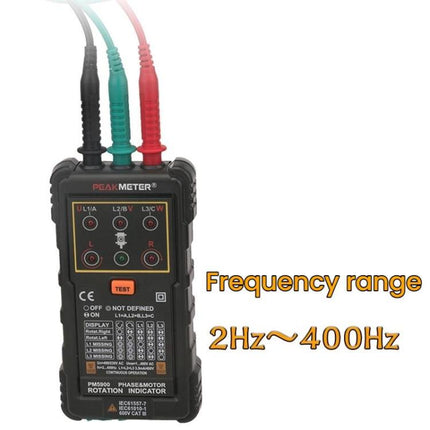 PEAKMETER Three-phase AC Motor Rotation Phase Sequence Tester