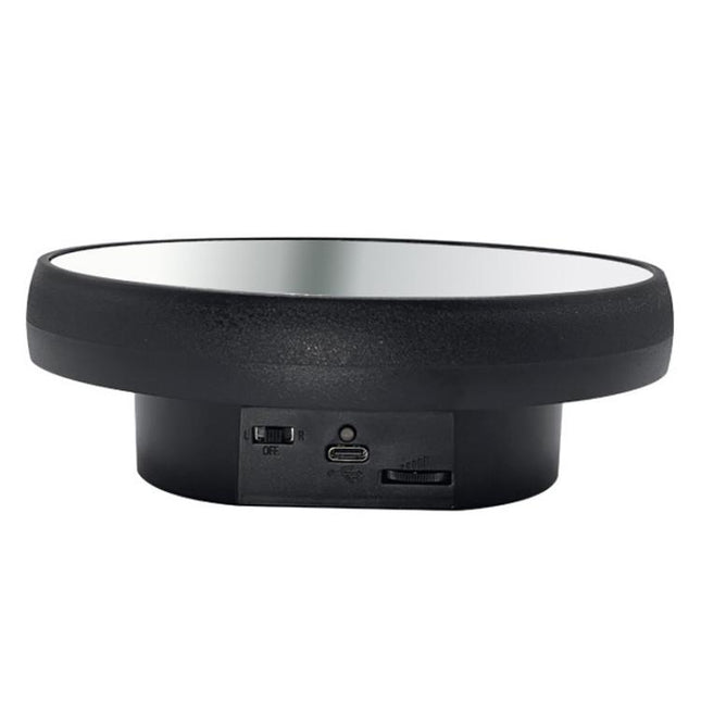 Multi-purpose Mirror Electric Rotating Disc Battery / USB Powered Photography Live Display Stand, 16cm White, 16cm Black, 16cm Gold, 25cm White, 25cm Black, 25cm Gold
