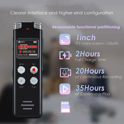 Portable HD Noise-Cancelling Voice-Activated Digital Voice Recorder For Conferences