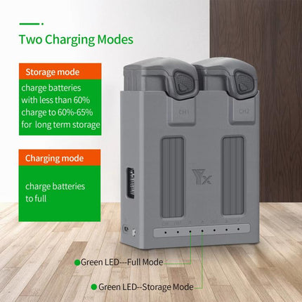 For DJI Mavic 4 Pro YX Dual-Channel Charger Battery Manager Simultaneous Charging Station, Dual-Channel