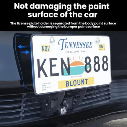 For Tesla Model 3/Y American Standard Anti-Theft Vertical License Plate Frame With Lock