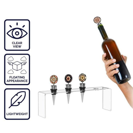 Acrylic Wine Bottle Cork Storage and Display Stand, YX184 1pc, YX184 2pcs /Set
