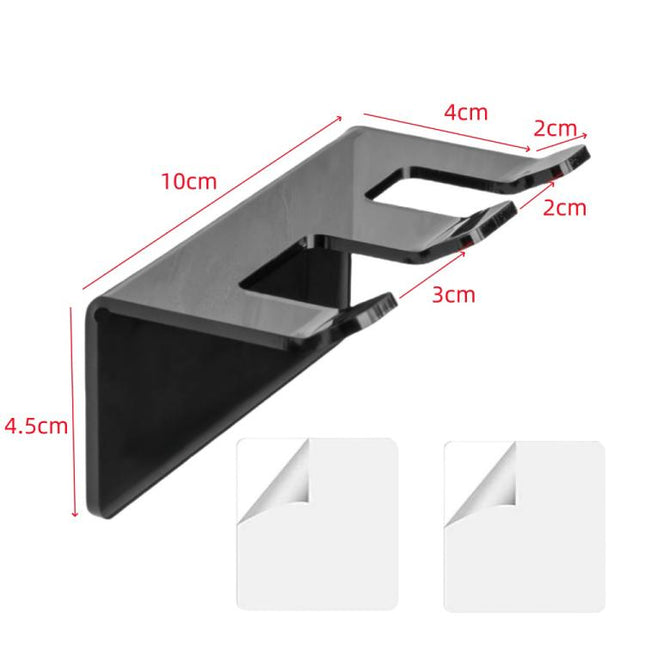 Self-Adhesive Acrylic Bathroom Wall Razor Storage Stand, 1pc, 2pcs