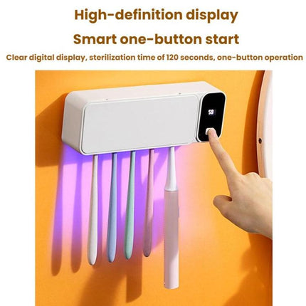 Smart UV Disinfection Toothbrush Holder With Punch-Free Installation