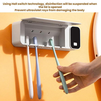 Smart UV Disinfection Toothbrush Holder With Punch-Free Installation