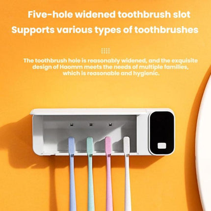 Smart UV Disinfection Toothbrush Holder With Punch-Free Installation